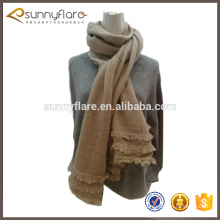 Newest Fashion Solid Color Knitted Tassel Cashmere Scarf